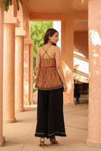 Women Printed Cotton Peplum Top