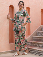 Women Printed Tunic and Trouser Set