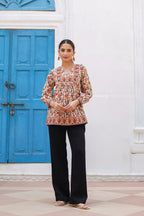 Women Floral Printed Pure Cotton Top