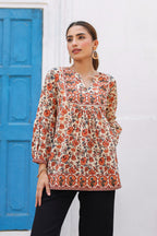 Women Floral Printed Pure Cotton Top