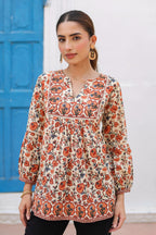 Women Floral Printed Pure Cotton Top