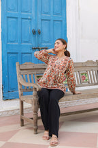 Women Floral Printed Pure Cotton Top