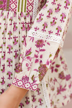 Women Floral Printed Cotton Peplum Top