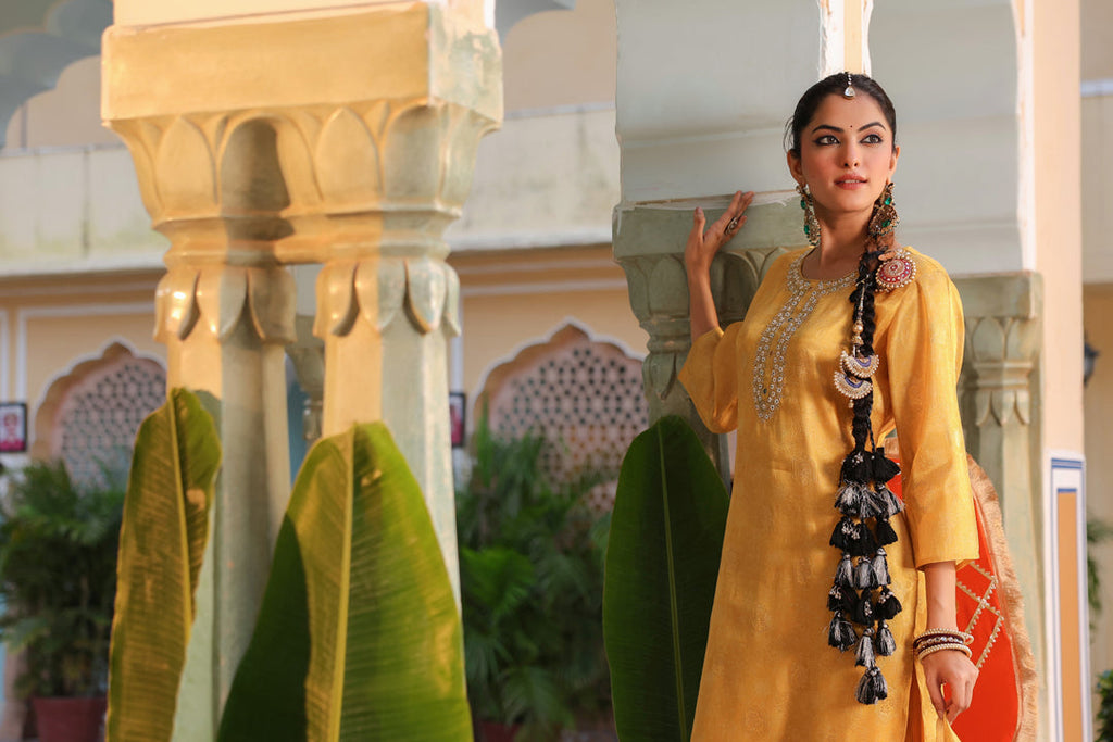 Women Ethnic Motifs Regular Pure Cotton Kurta with Trousers & With Dupatta