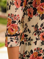 Women Floral Printed Pure Cotton Kurti