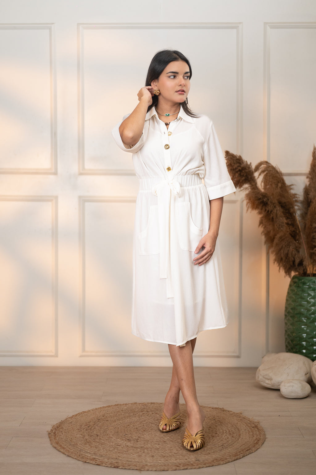 OFF WHITE LEXINGTON DRESS