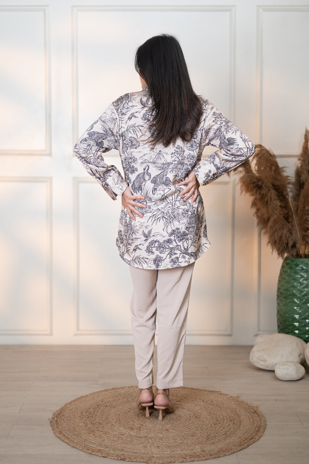 ASIAN COUNRTYSIDE BEIGE ALL DAY SHIRT