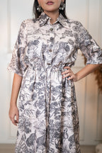 BEIGE ASIAN COUNTRYSIDE PALOMA DRESS