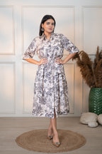 BEIGE ASIAN COUNTRYSIDE PALOMA DRESS