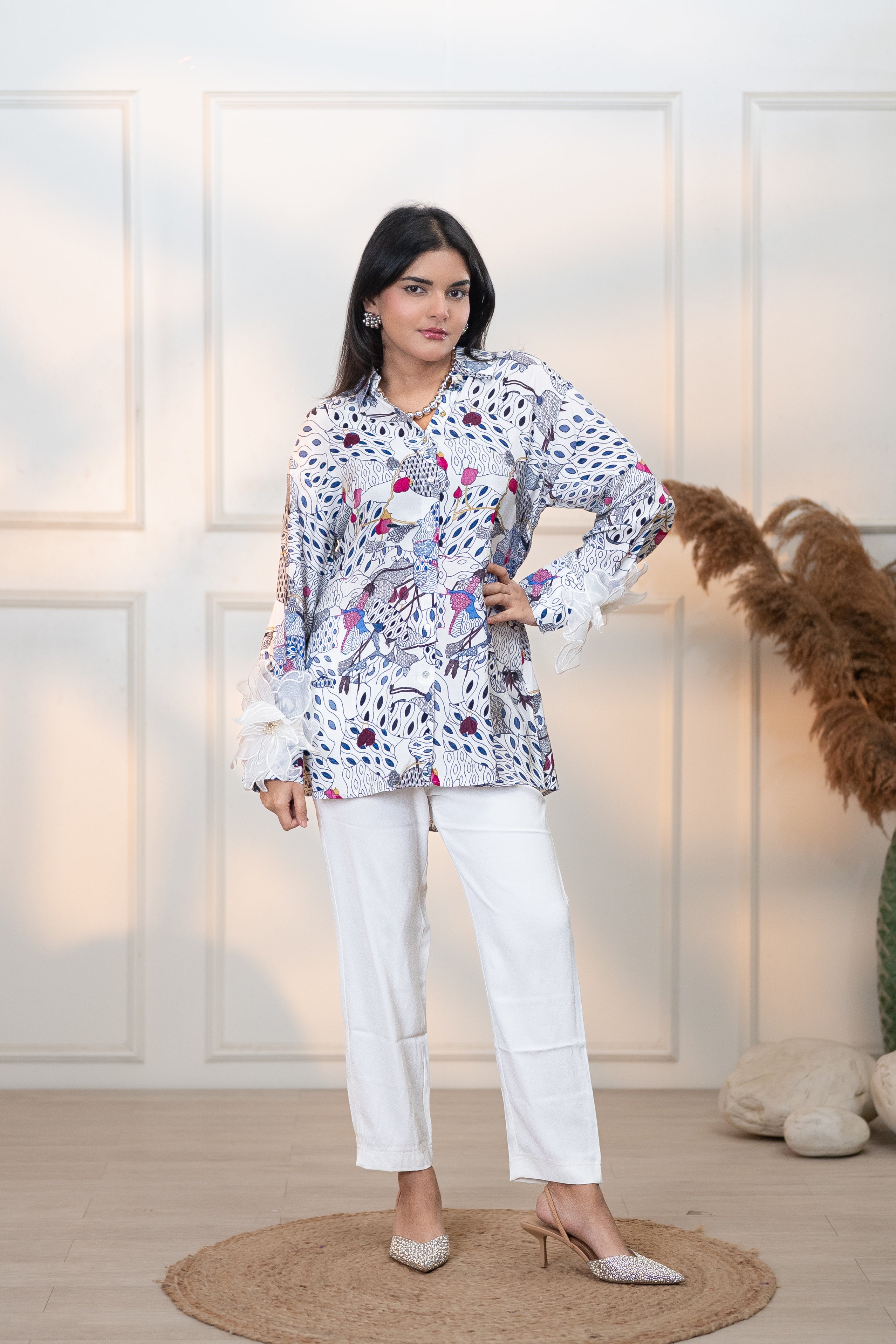 JAPAMESE GARDEN WHITE ALL DAY SHIRT