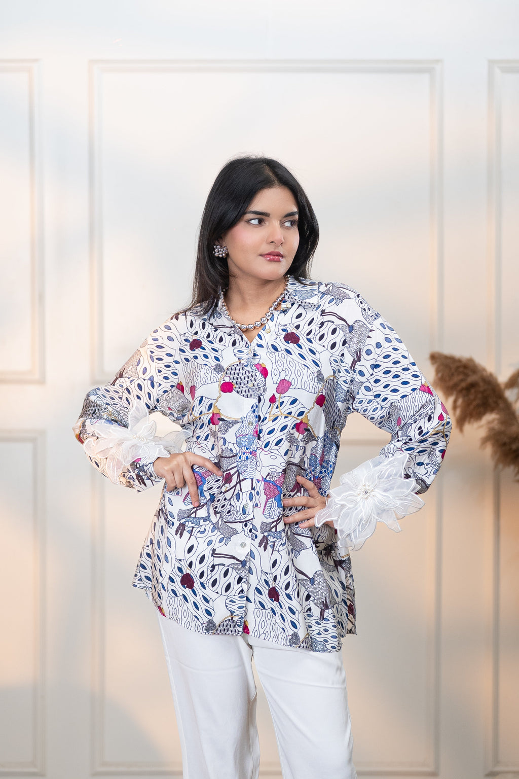 JAPAMESE GARDEN WHITE ALL DAY SHIRT