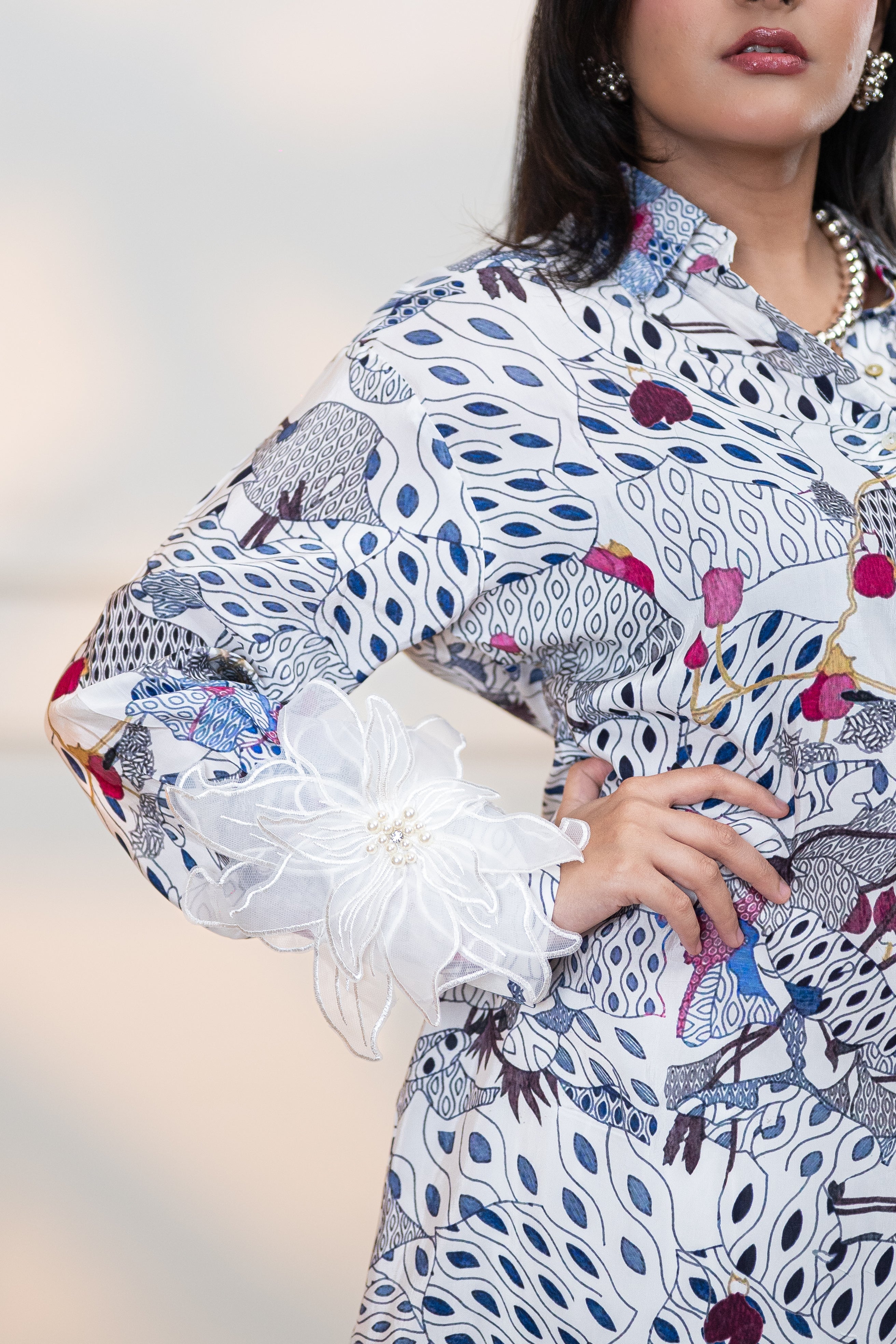 JAPAMESE GARDEN WHITE ALL DAY SHIRT