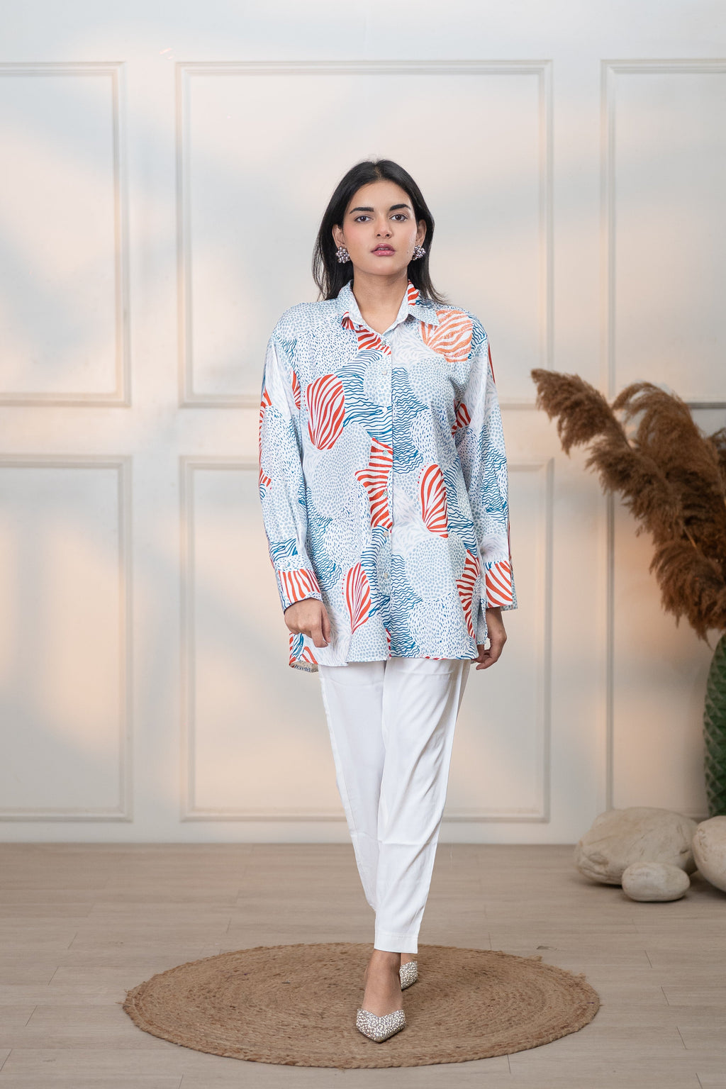 KOREAN DOT WHITE ALL DAY SHIRT