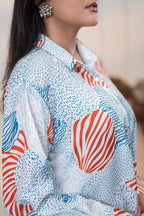KOREAN DOT WHITE ALL DAY SHIRT