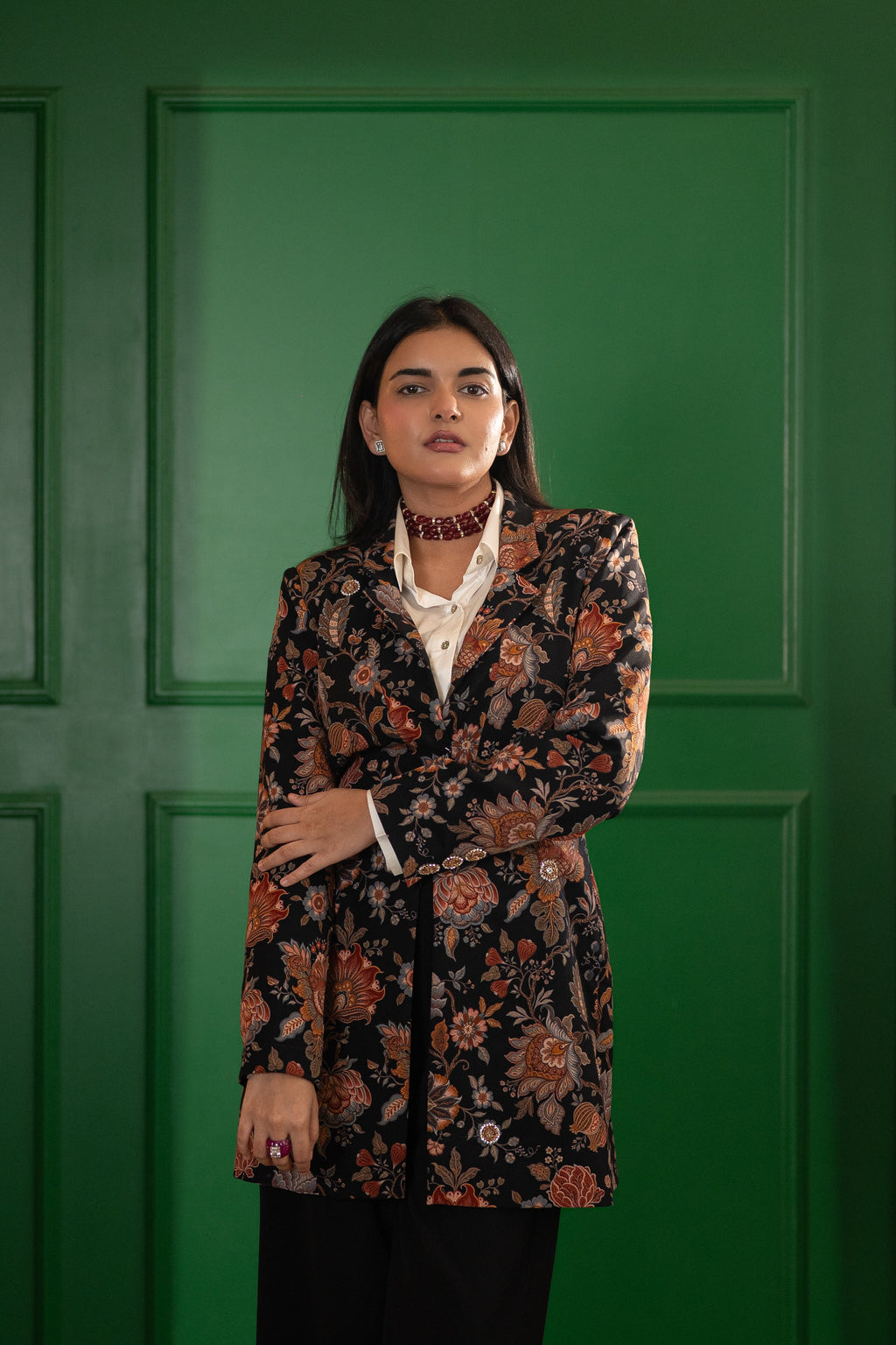 NOIR GARDEN BLACK NYLA JACKET