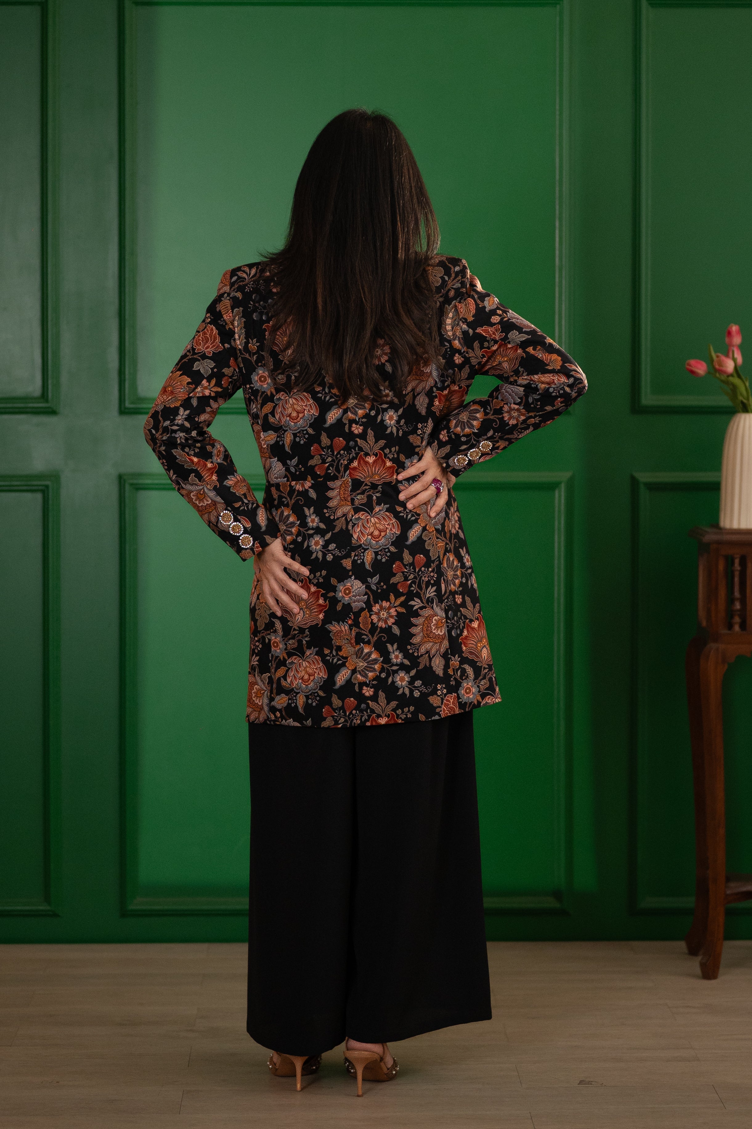 NOIR GARDEN BLACK NYLA JACKET