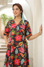 Printed A-Line Midi Ethnic Dresses