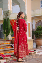 Women Ethnic Motifs Printed Beads and Stones Kurta with Trouser & Dupatta