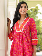 Women Floral Sequinned Pure Cotton Kurta with Trousers & Dupatta