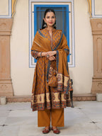Women Ethnic Motifs Printed Cotton Anarkali Kurta with Trousers & Dupatta