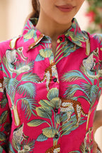 Women Animal Print Pure Cotton Top