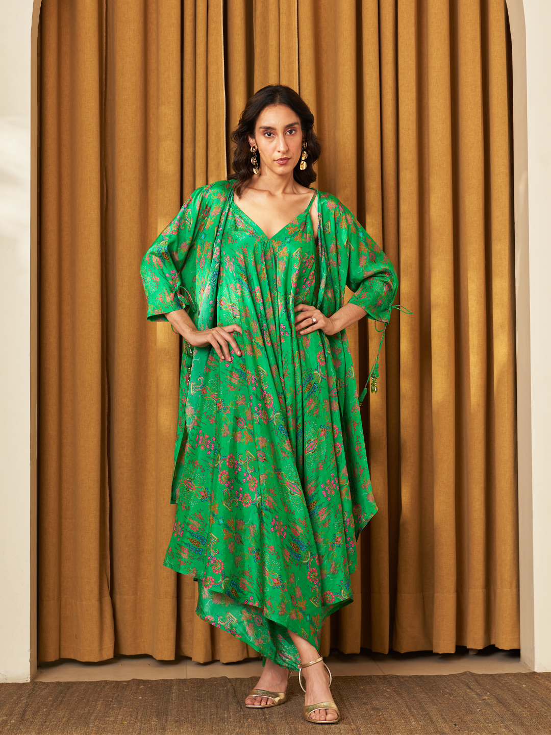GREEN FARSAAN RYANA JUMPSUIT