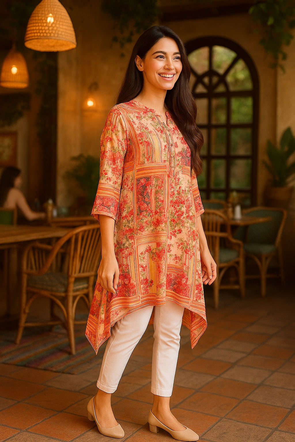PINK FRAME TUNIC