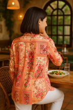 PINK FRAME COLLARED BUTTON DOWN SHIRT