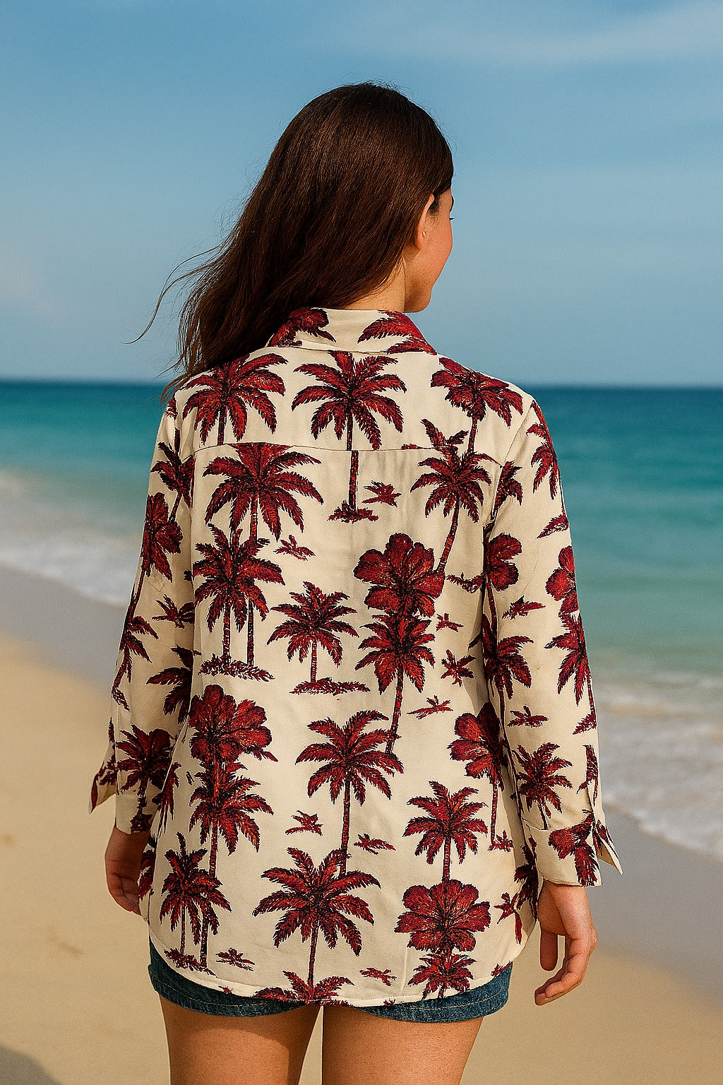 TROPICAL RED ALL DAY SHIRT