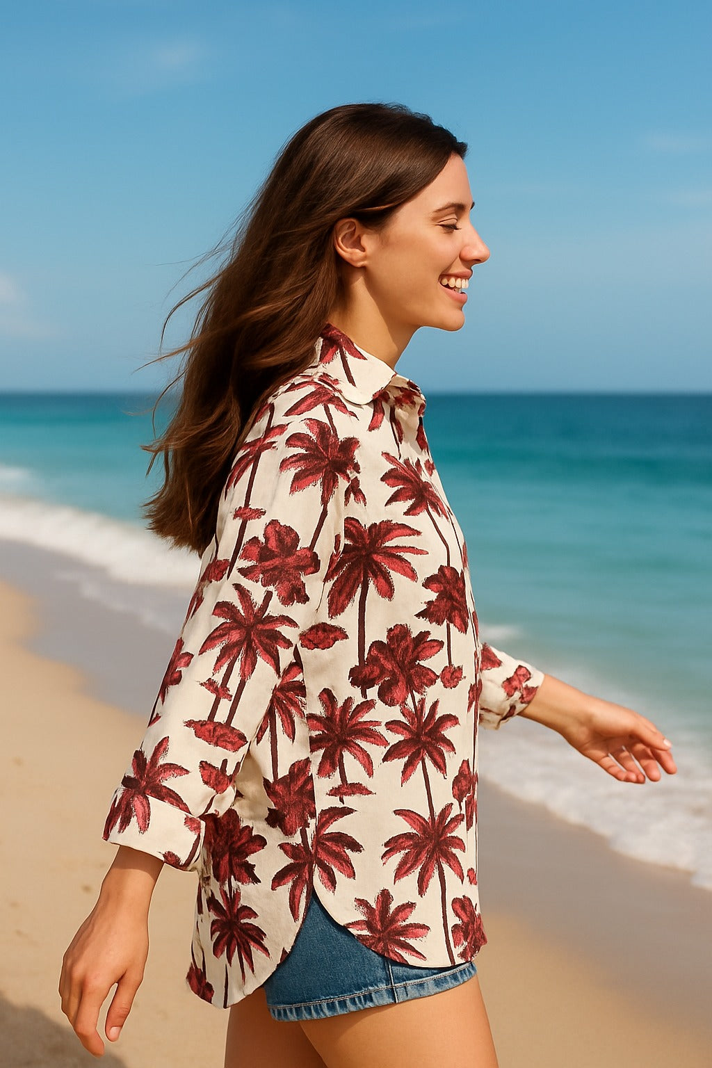 TROPICAL RED ALL DAY SHIRT