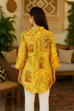 YELLOW FRAME COLLARED BUTTON DOWN SHIRT