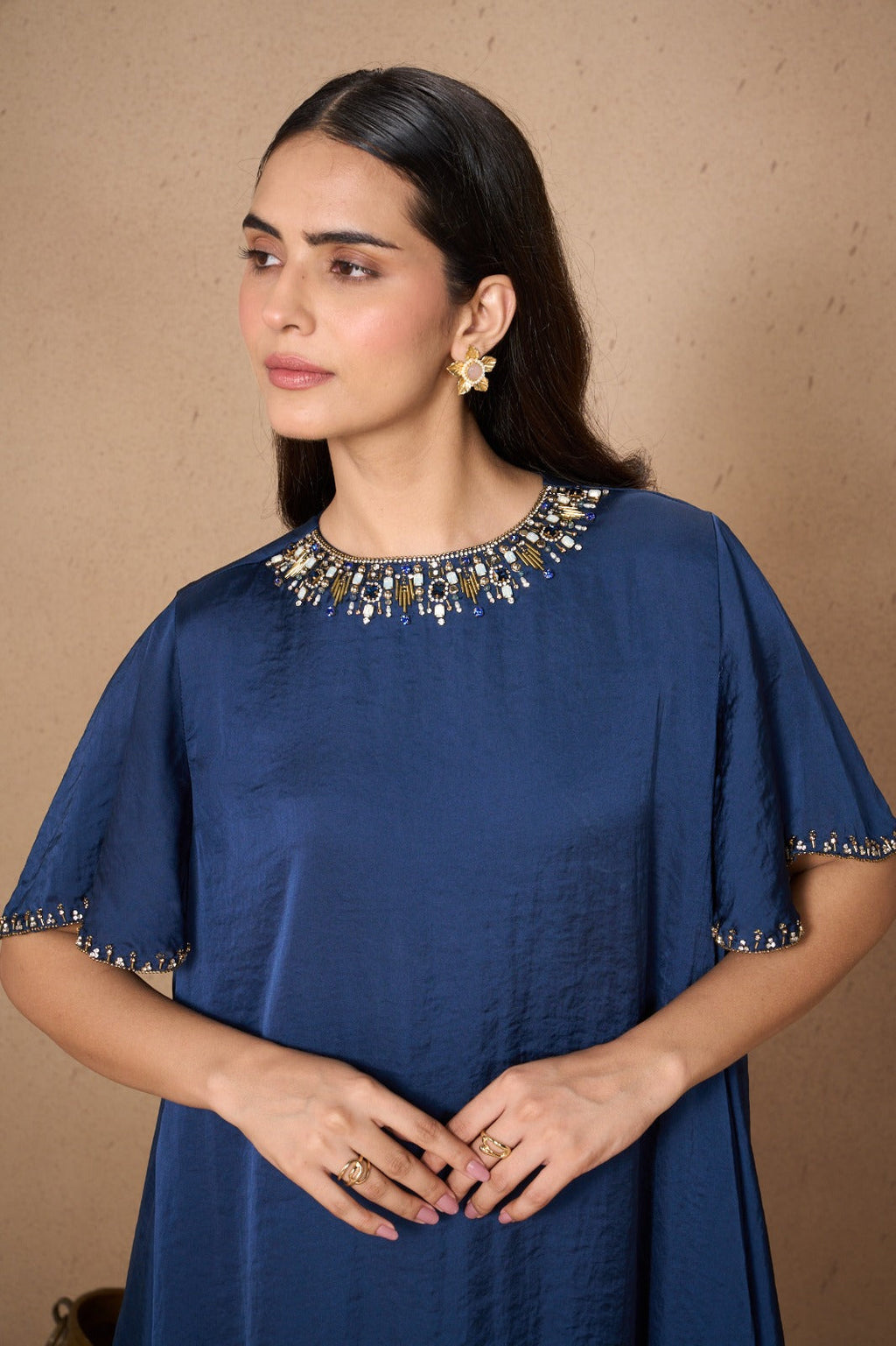 NAVY GALLOP DRESS