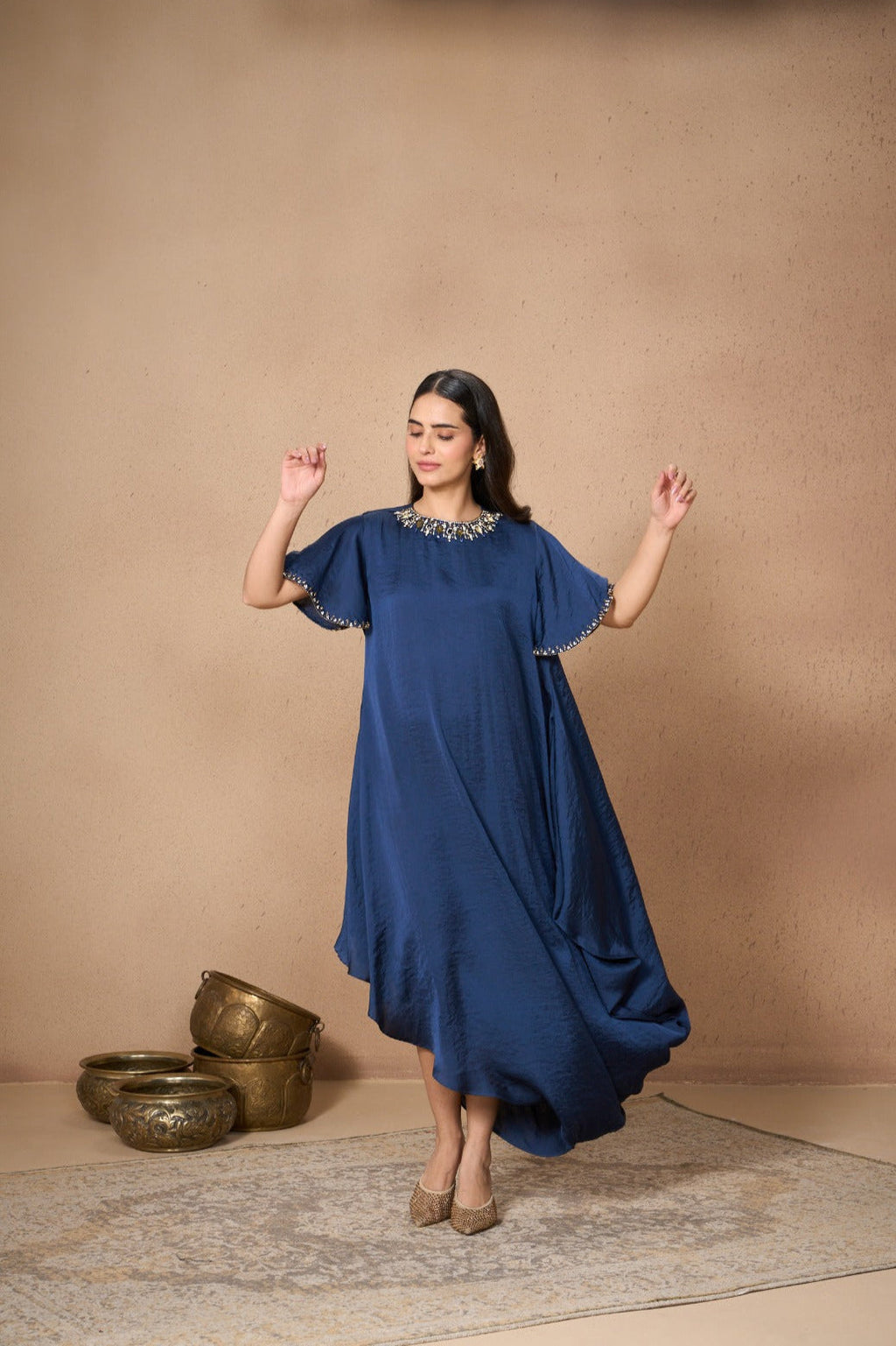 NAVY GALLOP DRESS