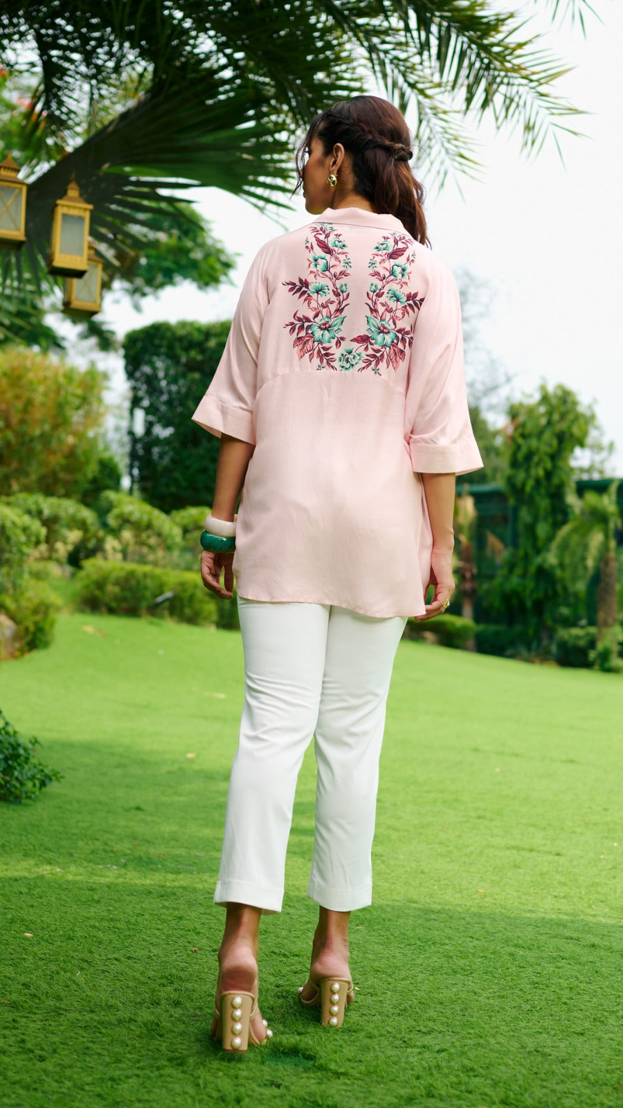 LIGHT PINK PUNCH MANAN SHIRT