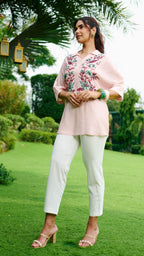 LIGHT PINK PUNCH MANAN SHIRT