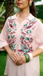LIGHT PINK PUNCH MANAN SHIRT