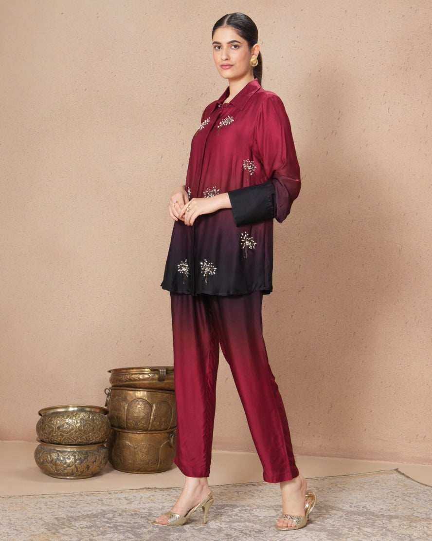 WINE OMBRE SYNERGY SHIRT