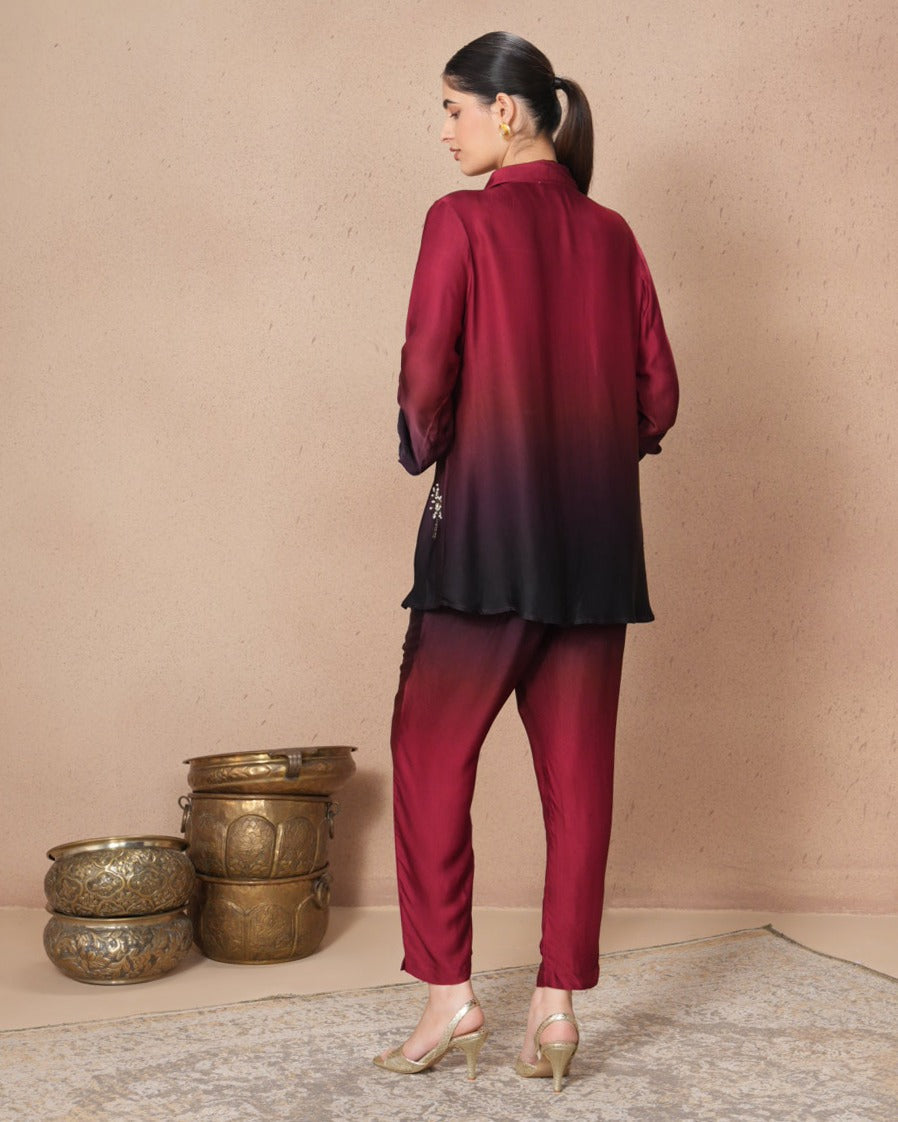 WINE OMBRE SYNERGY SHIRT