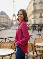 RANI SWAN YOKE PLEATED SHIRT