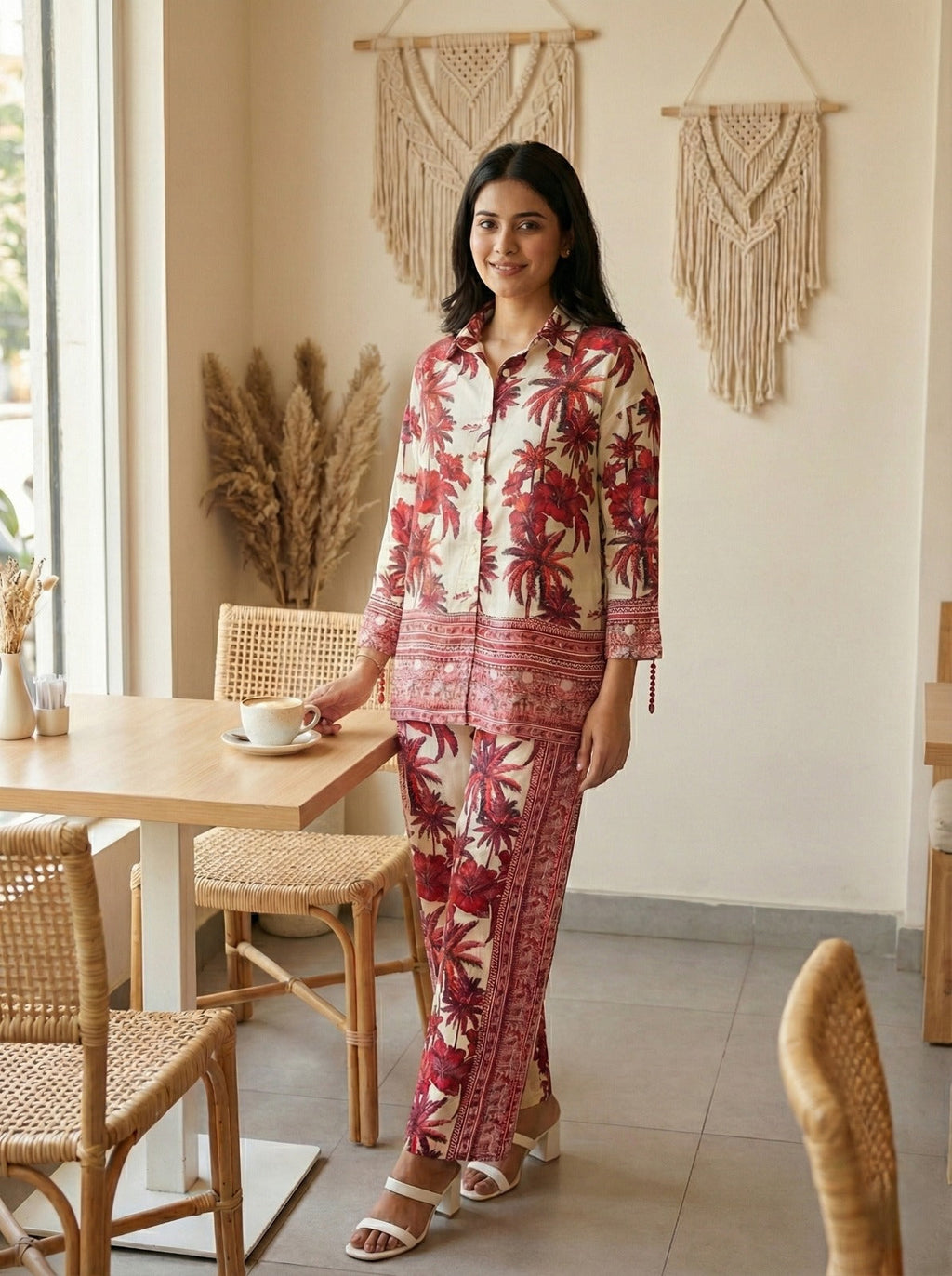 RED FARAH SHIRT