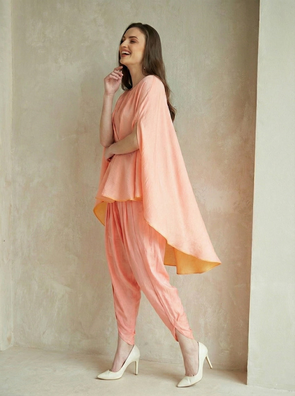 PEACH CLAMP TUNIC