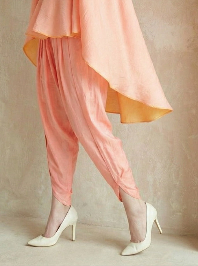 PEACH DUAL TONE TULIP PANT