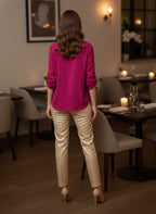 RANI FEATHER CONCEAL PLACKET SHIRT