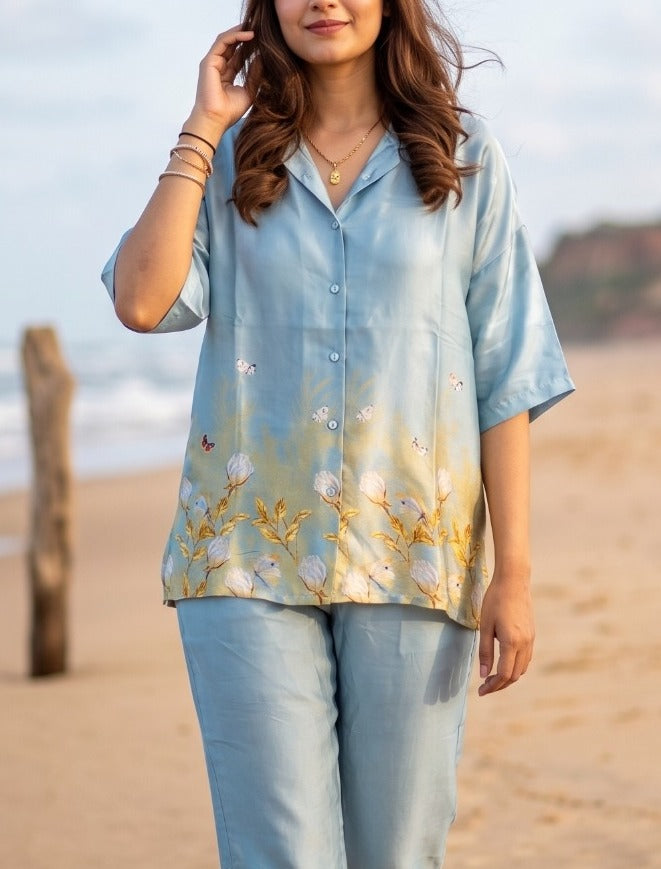BLUE NOIRE BUTTONED SHIRT