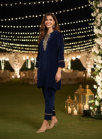 VELVET NAVY RADICAL PANTS