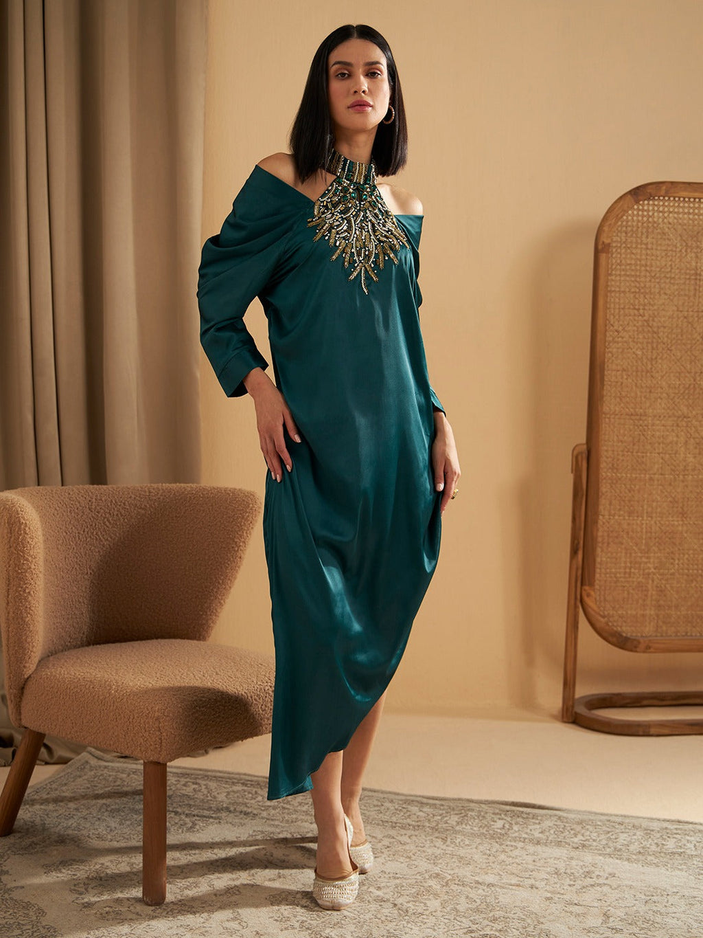 TEAL LOUDLESS DRESS