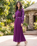 PLUM BANDISH DRESS