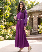 PLUM BANDISH DRESS