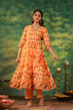 Women Ethnic Motifs Printed Pure Cotton Kurta with Trousers & Dupatta