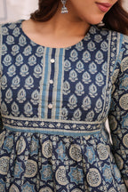 Women Ethnic Motifs Printed Pure Cotton Peplum Top